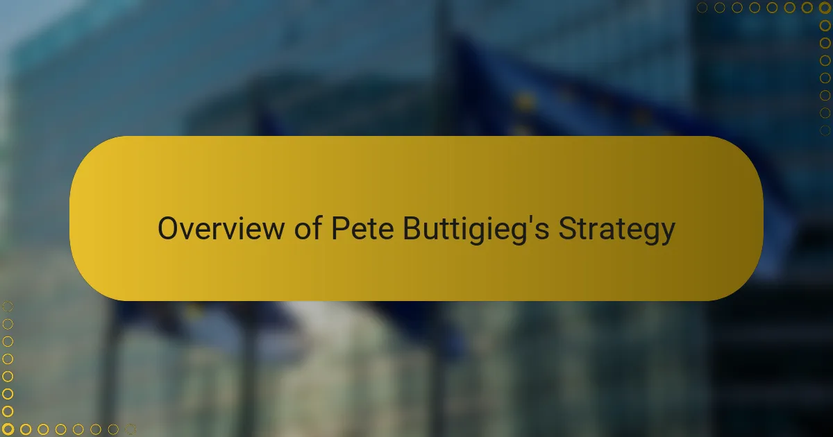Overview of Pete Buttigieg's Strategy